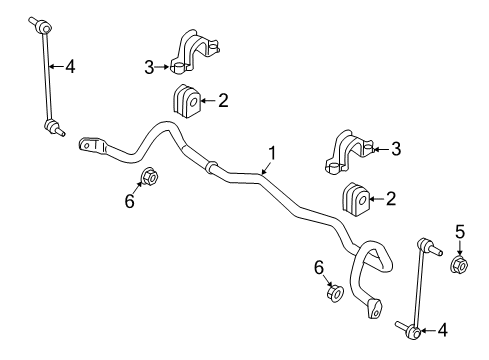 2023 Ford Edge Stabilizer Bar & Components - Front Diagram