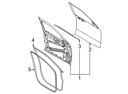 2022 Ford Maverick Door & Components Diagram 1