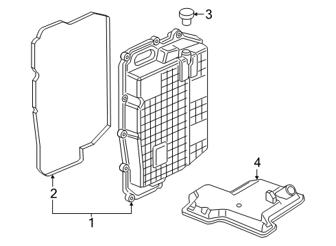 2021 Ford Transit Connect Transaxle Parts Diagram 1