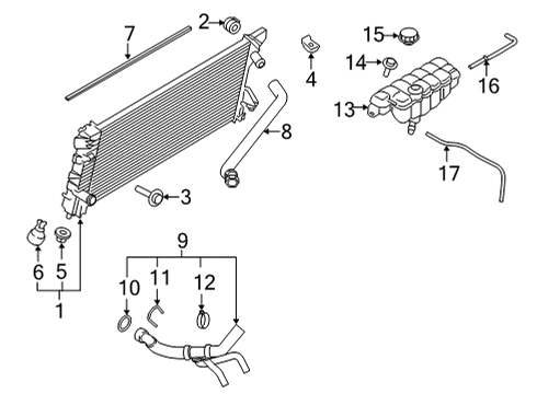 2021 Ford F-150 Radiator & Components Diagram 9