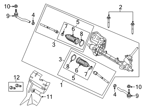 2020 Lincoln MKZ Steering Gear & Linkage Diagram 1