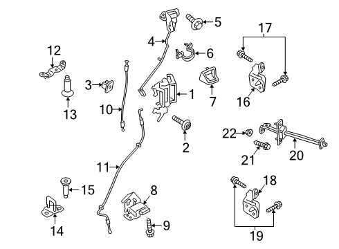 2021 Ford Ranger Lock & Hardware Diagram 3