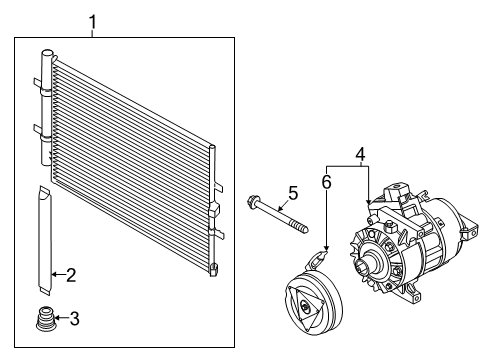 2022 Ford Transit A/C Compressor Diagram 1