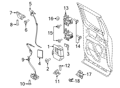 2022 Ford F-250 Super Duty Front Door Diagram 4