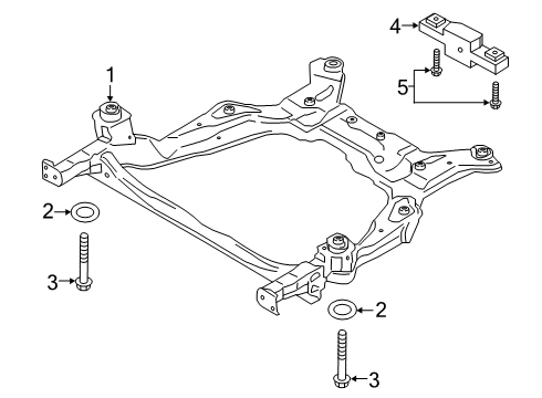 2022 Ford Edge Suspension Mounting - Front Diagram