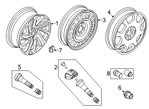 2021 Lincoln Aviator Wheels Diagram 1