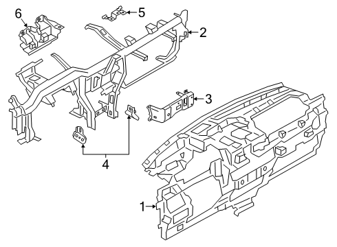 2020 Lincoln Corsair PANEL - INSTRUMENT Diagram for LJ7Z-7804320-B