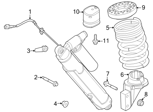 2023 Ford F-150 SHOCK ABSORBER ASY Diagram for ML3Z-18125-BK