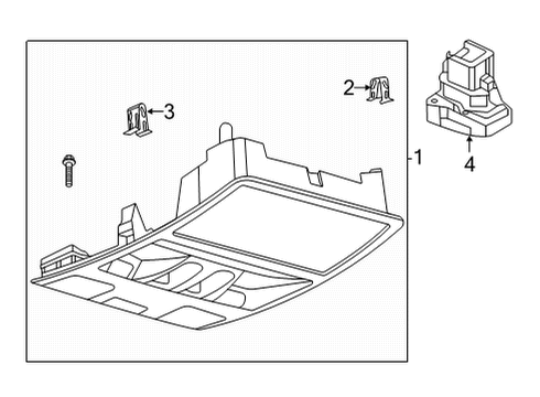 2023 Ford Bronco Sport Overhead Console Diagram