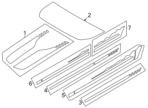 2023 Ford Bronco Stripe Tape & Decals Diagram