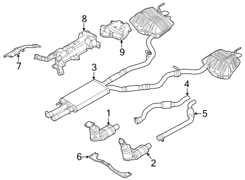 2020 Ford Explorer Exhaust Components Diagram 3