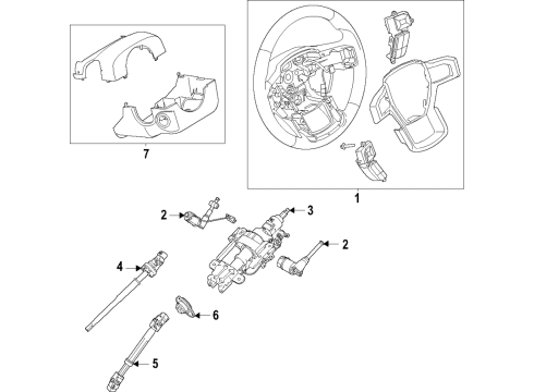 2021 Ford F-150 WHEEL ASY - STEERING Diagram for ML3Z-3600-AA