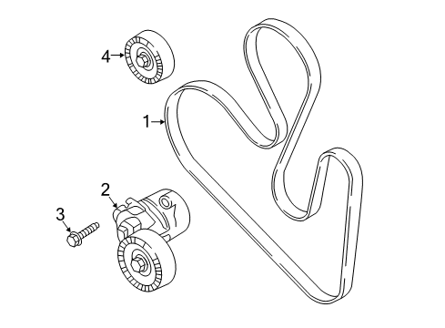 2020 Lincoln MKZ Belts & Pulleys Diagram 2