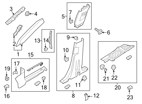 2020 Lincoln Aviator PLATE - DOOR SCUFF Diagram for LC5Z-7813208-BH