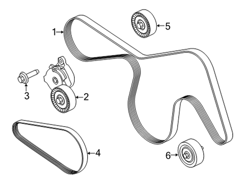 2022 Ford F-150 Belts & Pulleys Diagram 1