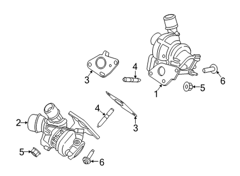 2023 Ford F-150 Turbocharger & Components Diagram 1