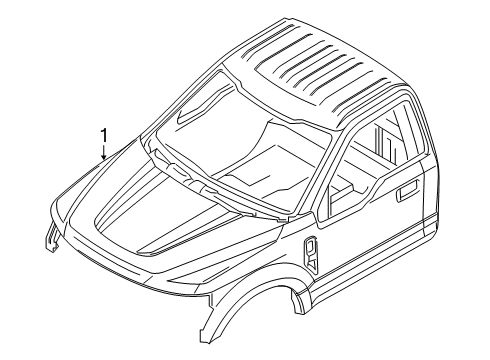 2022 Ford F-350 Super Duty Cab Assembly Diagram 2