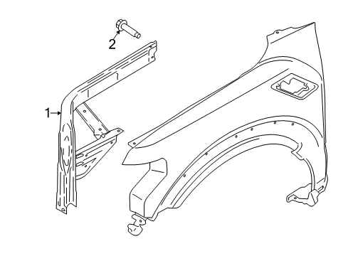 2022 Ford Expedition Structural Components & Rails Diagram