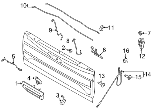 2022 Ford F-150 Lock & Hardware Diagram 8