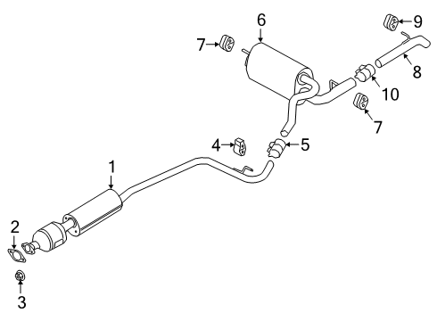 2020 Ford Transit Connect Exhaust Components Diagram 2