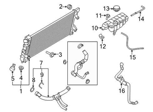 2022 Ford F-150 Radiator & Components Diagram 2