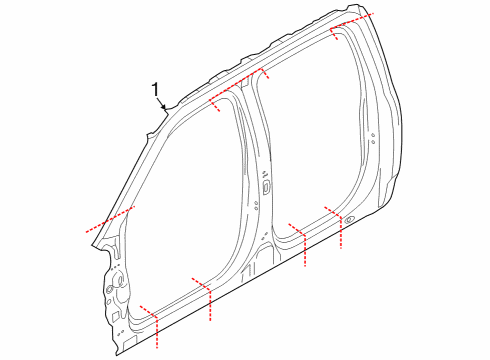 2024 Ford F-350 Super Duty FRAME - DOOR Diagram for PC3Z-26211A10-A