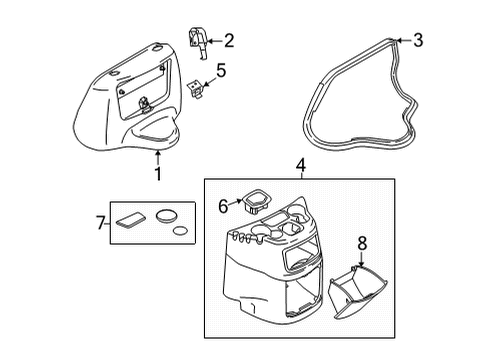 2023 Ford E-350/E-350 Super Duty Engine Cover & Components Diagram 1