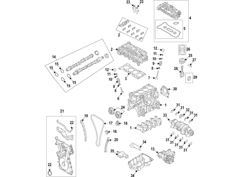 2020 Ford Explorer Seal Assembly - Crankshaft Oil - Front Diagram for CM5Z-6700-E