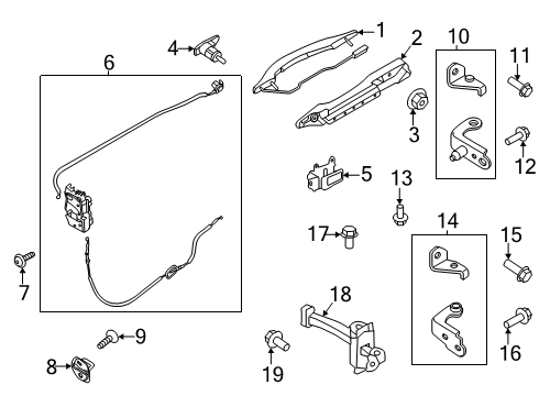 2022 Lincoln Aviator REGULATOR - WINDOW - LESS MOTO Diagram for LC5Z-5823208-B