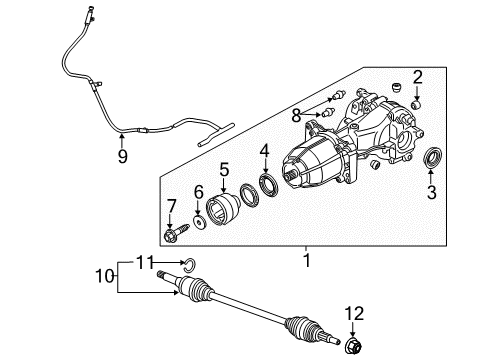 2020 Ford Fusion Axle & Differential - Rear Diagram