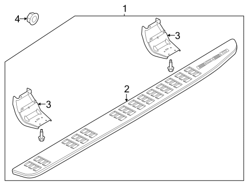 2023 Ford F-250 Super Duty Running Board Diagram 1