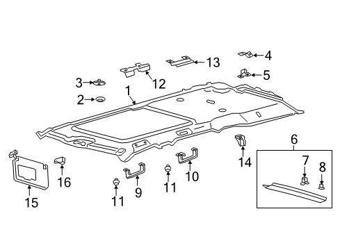 2022 Lincoln Navigator Interior Trim - Roof Diagram 3