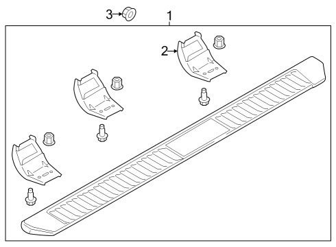 2024 Ford F-350 Super Duty Running Board Diagram 7