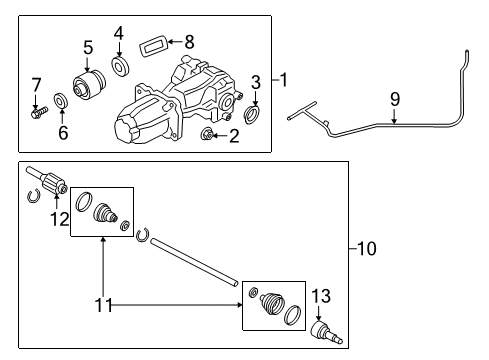 2021 Ford EcoSport Axle & Differential - Rear Diagram