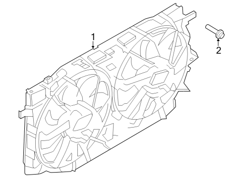 2023 Ford Bronco Cooling System, Radiator, Water Pump, Cooling Fan Diagram 3