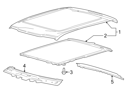 2023 Ford F-150 Lightning Roof & Components Diagram 1