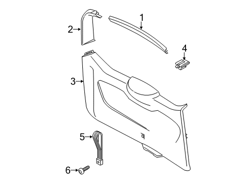 2021 Ford Transit Connect Interior Trim - Lift Gate Diagram