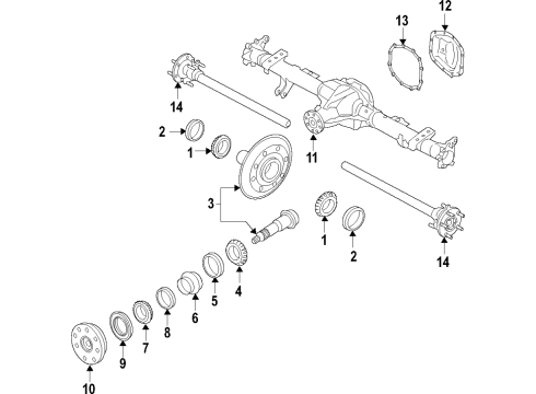 2023 Ford Ranger Rear Axle, Differential, Propeller Shaft Diagram 2