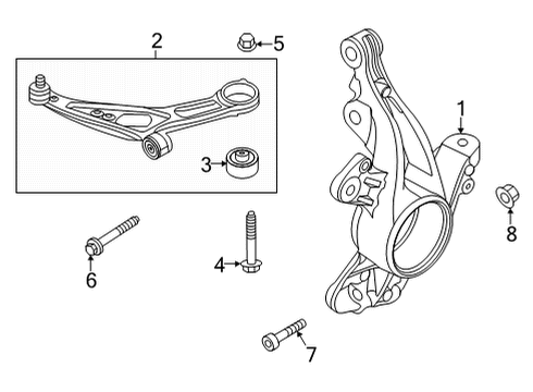 2022 Ford Maverick ARM ASY - FRONT SUSPENSION Diagram for LX6Z-3078-H