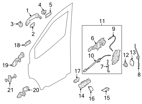 2023 Ford E-Transit Front Door Diagram 2