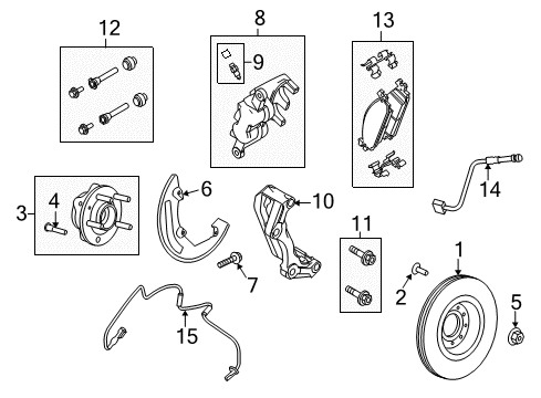 2019 Ford Police Interceptor Sedan Brake Components Diagram 1