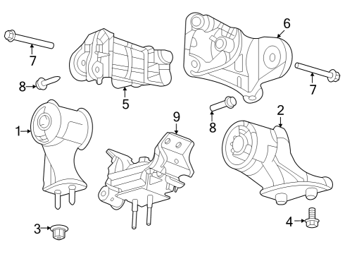 2023 Ford Bronco Engine & Trans Mounting Diagram 3