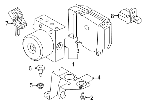 2020 Ford Transit Connect ABS Components Diagram