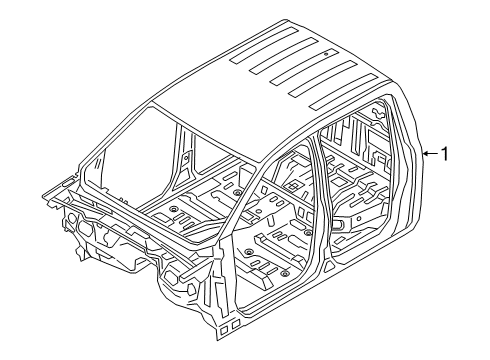 2020 Ford Ranger Cab Assembly Diagram 1