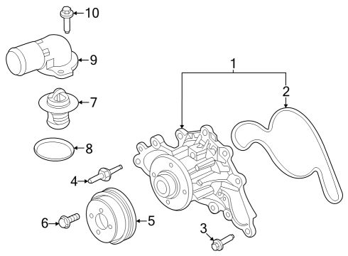 2023 Ford F-250 Super Duty Water Pump Diagram 2