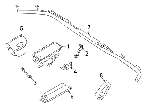 2023 Ford Maverick CURTAIN ASY Diagram for NZ6Z-26042D94-B