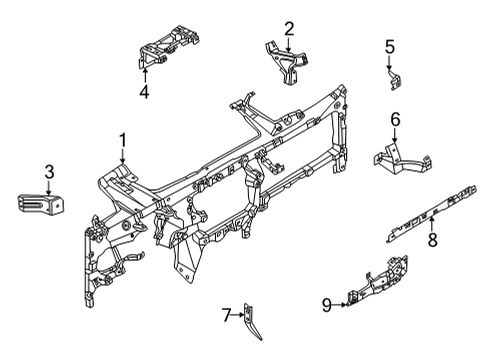 2021 Ford F-150 Instrument Panel Components Diagram 2