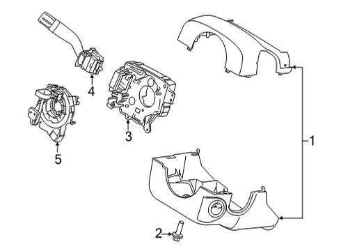 2023 Ford F-150 Shroud, Switches & Levers Diagram 4