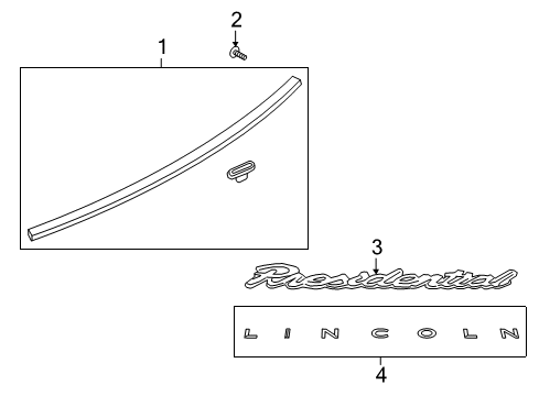 2021 Lincoln Navigator Exterior Trim - Lift Gate Diagram