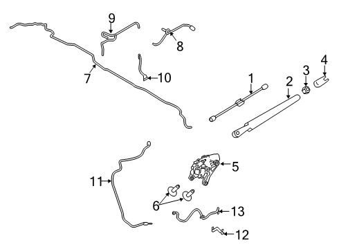 2021 Ford Police Interceptor Utility HOSE - WINDSHIELD WASHER Diagram for LB5Z-17A605-AC